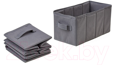 Кофр для хранения Polini Kids Polini Home 15x15x30 / 0002584-3 (серый)