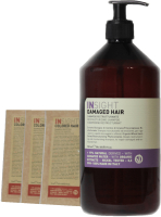 Набор косметики для волос Insight Damaged Hair Шампунь Restructurizing+Шампунь PMIN008  (900мл+3x10мл) - 