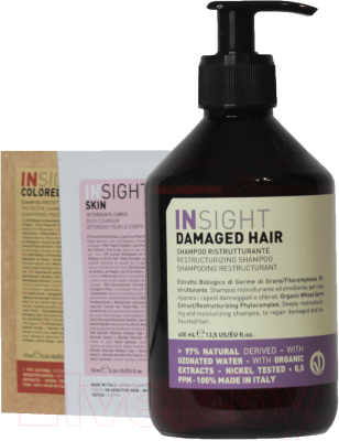 Набор косметики для волос Insight Damaged Hair Шампунь Restructurizing+Шамп PMIN008+Гель PMIN020 (400мл+10мл+10мл)
