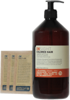 Набор косметики для волос Insight Colored Hair Шампунь Protective 900мл+Шампунь PMIN007 3x10мл - 
