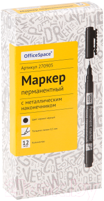 Маркер перманентный OfficeSpace 270905 (черный)