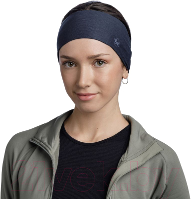 Повязка на голову Buff Coolnet UV+ Wide Headband Solid Night Blue (120007.779.10.00)