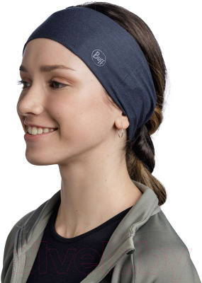 Повязка на голову Buff Coolnet UV+ Wide Headband Solid Night Blue (120007.779.10.00)