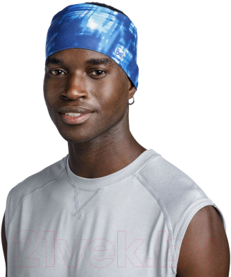 Повязка на голову Buff Coolnet UV+ Wide Headband Attel Blue (131415.707.10.00)