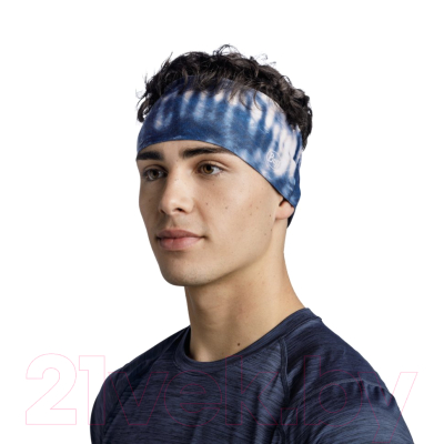 Повязка на голову Buff Coolnet UV+ Wide Headband Deri Blue (131419.707.10.00)