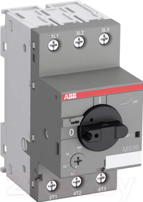 Выключатель автоматический ABB MS116-0.63 0.63А 0.12кВт 50кА / 1SAM250000R1004