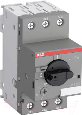 Выключатель автоматический ABB MS116-6.3 6.3А 2.2кВт 50кА / 1SAM250000R1009