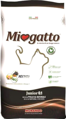 Сухой корм для кошек Miogatto Junior 0.1 Chicken (400г)