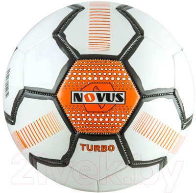 Футбольный мяч Novus Turbo PVC (размер 5, белый/черный/оранжевый)