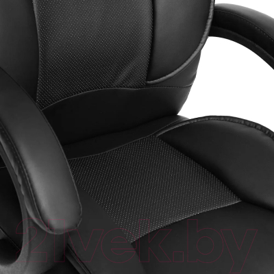 Кресло офисное Tetchair Oreon кожзам (черный/черный перфорированный)