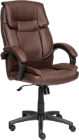 Кресло офисное Tetchair Oreon кожзам (коричневый/коричневый перфорированный) - 