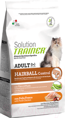 Сухой корм для кошек Trainer Solution Hairball с курицей (300г)