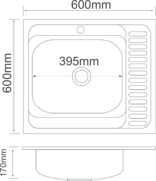 Купить Мойка кухонная РМС MG6-6060L в Жодино