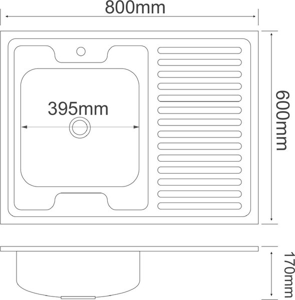 Купить Мойка кухонная РМС MG6-8060L в Борисове