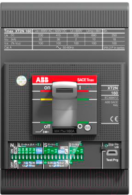 Выключатель автоматический ABB Tmax XT4N 250/250A 3P 36кА TMA 1Iн 10Iн / 1SDA068092R1