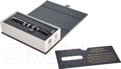 Ручка капиллярная имиджевая Parker Ingenuity Large Black Rubber/Metal CT 1931463