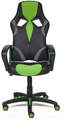 Кресло офисное Tetchair Runner (кож.зам/ткань,черный/зеленый)