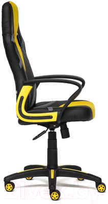 Кресло офисное Tetchair Runner (кож.зам/ткань,черный/желтый)