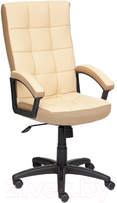 Кресло офисное Tetchair Trendy кожзам/ткань (бежевый/бронзовый)