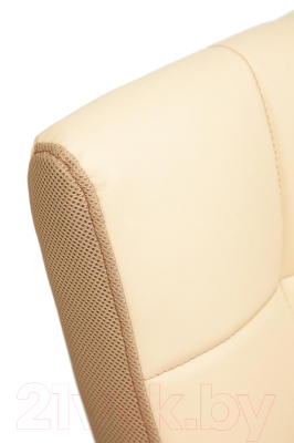 Кресло офисное Tetchair Trendy кожзам/ткань (бежевый/бронзовый)