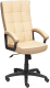Кресло офисное Tetchair Trendy кожзам/ткань (бежевый/бронзовый) - 