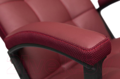 Кресло офисное Tetchair Trendy кожзам/ткань (бордовый)