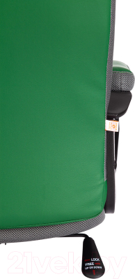 Кресло офисное Tetchair Trendy кожзам/ткань (зеленый/серый)