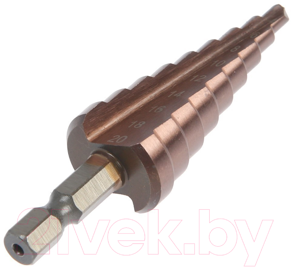 Сверло Tundra Pro ступенчатое HSS-Co шестигранный хвостовик 4-20мм / 7546777 — фото 2