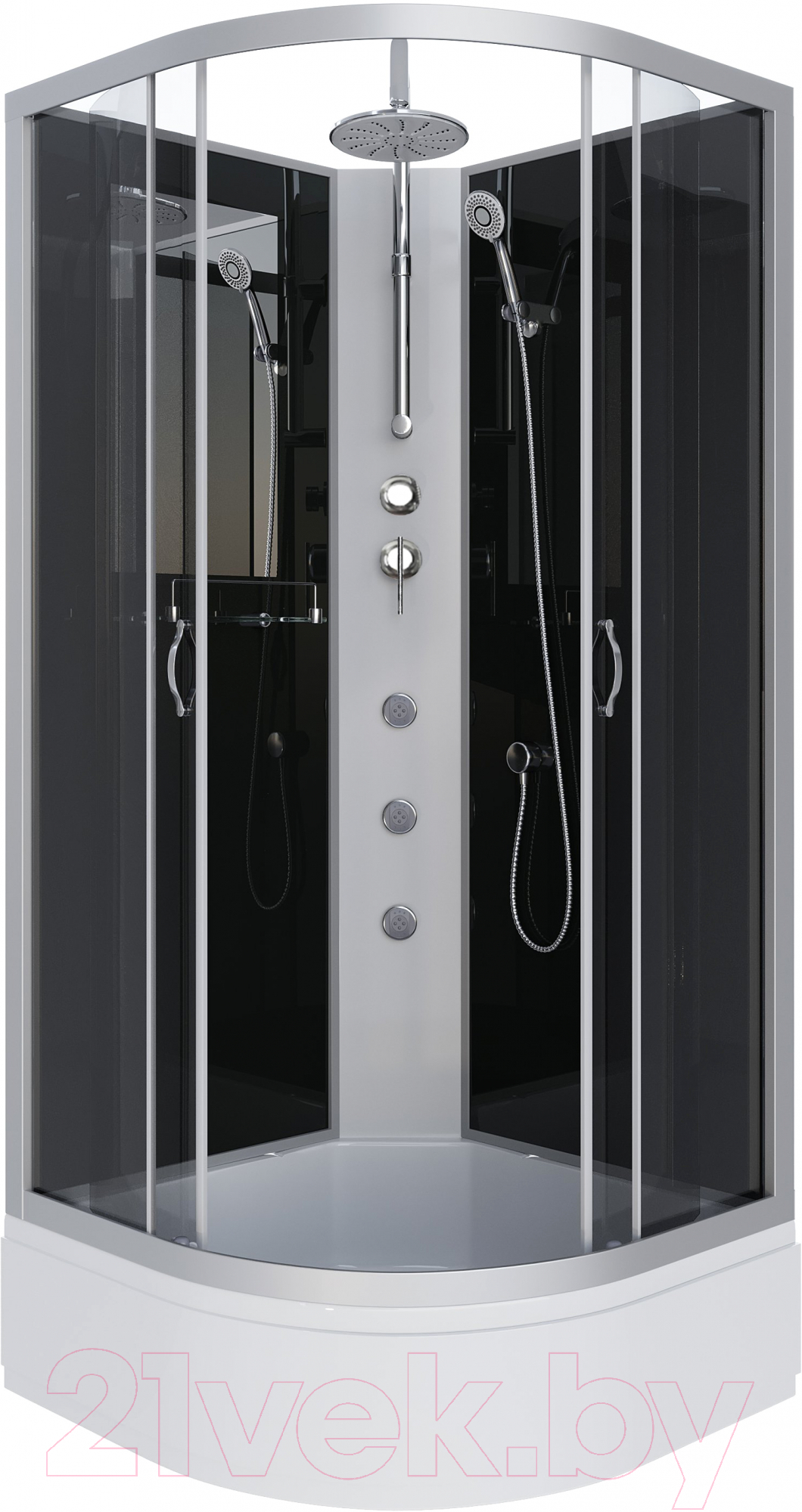 Душевая кабина Niagara NG-3503-14BKTG 80x80x215 (тонированное стекло)