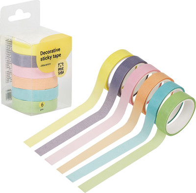 Набор лент декоративных Meshu Macaron / MS_36891 (6шт) -