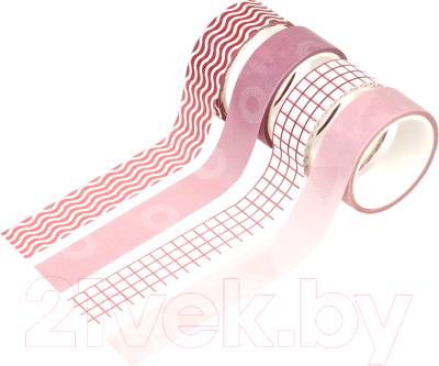 Набор лент декоративных Meshu Pink Waves / MS_36903 (4шт)