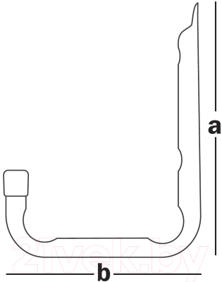 Изображение товара Крюк настенный ЕКТ 120x80мм Тип U Одиночный / CV501807