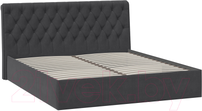 Двуспальная кровать ТриЯ Скарлет универсальная тип 1 180x200 (велюр графит)