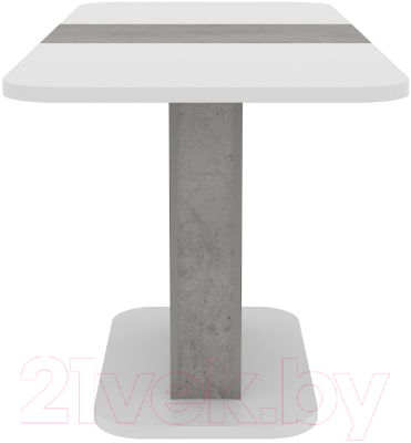 Обеденный стол Сакура Марсель 110-145 (белый U7208/метрополитан грей)