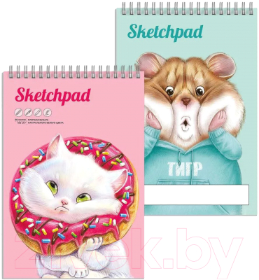 Изображение товара Скетчбук Феникс+ Щекастые зверята / 63075
