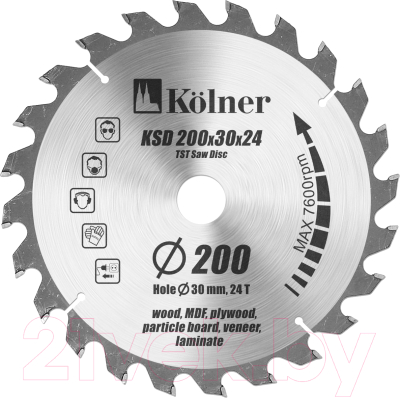 Пильный диск Kolner KSD 200x20/30x24 (кн200-20-30-24)
