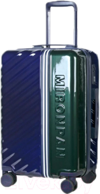 Чемодан на колесах Mironpan 77066 (M, синий/зеленый)