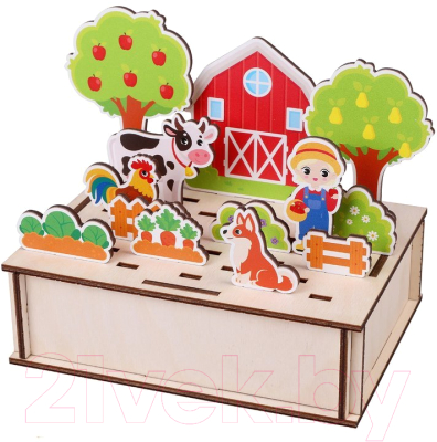 Развивающий игровой набор Mapacha Головоломка-панорама Веселая ферма / 962098