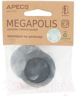 Накладка на цилиндр Apecs Megapolis DP-C-0802-BLM
