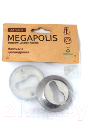 Накладка на цилиндр Apecs Megapolis DP-C-0802-BN