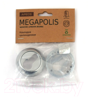 Накладка на цилиндр Apecs Megapolis DP-C-0802-CR