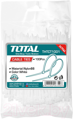 Стяжка для кабеля TOTAL THTCT3001 (100шт)