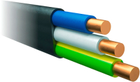 

Кабель силовой Ecocable, ВВГ-П 3х1.5 ок (N, PE)-0.66