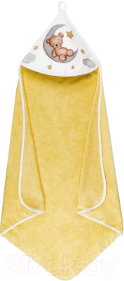 Изображение товара Полотенце с капюшоном Amarobaby Wash Bear / AB225404WB/04 (желтый)