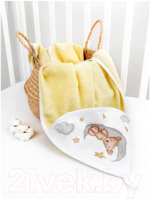 Изображение товара Полотенце с капюшоном Amarobaby Wash Bear / AB225404WB/04 (желтый)