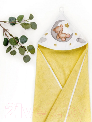 Изображение товара Полотенце с капюшоном Amarobaby Wash Bear / AB225404WB/04 (желтый)
