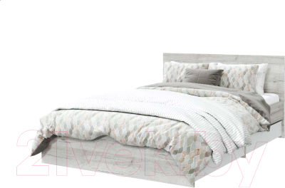 Двуспальная кровать MLK Тоскана Лори ПМ 1600 (дуб серый)