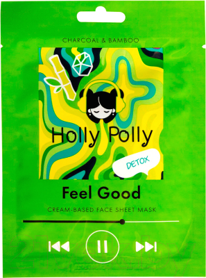 Маска для лица тканевая Holly Polly Feel Good с Углем и экстрактом Бамбука (22г)
