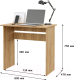 Миниатюра изображения товара Письменный стол Горизонт Мебель Asti 1 (дуб золотой крафт)