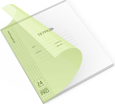 Тетрадь Erich Krause Классика. CoverPrо Neon / 56380 (24л, зеленый) -